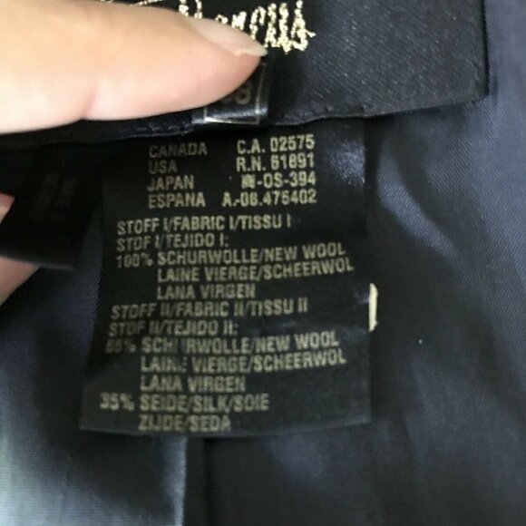 Escada Neiman Marcus Black Silk Wool Blazer Jacket Coat 38 - Picture 7 of 11